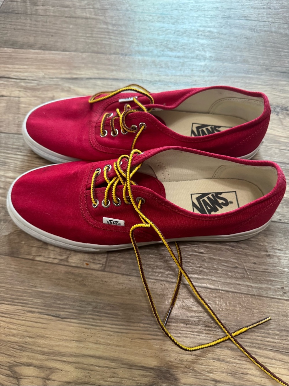 Men’s Vans Authentic Skate Show Low Red Shoes